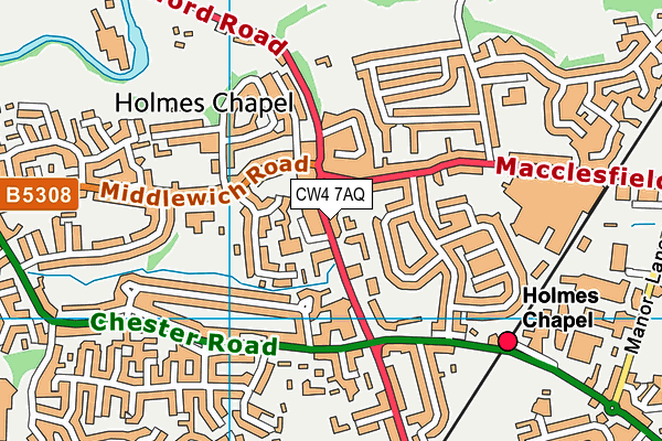 CW4 7AQ map - OS VectorMap District (Ordnance Survey) CW4 7AQ map - OS VectorMap District (Ordnance Survey)