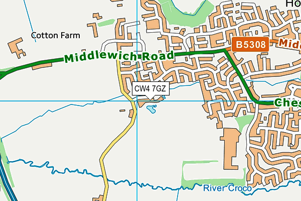 CW4 7GZ map - OS VectorMap District (Ordnance Survey) CW4 7GZ map - OS VectorMap District (Ordnance Survey)