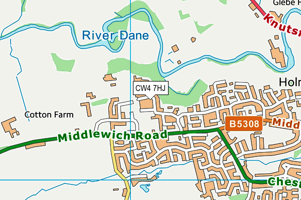CW4 7HJ map - OS VectorMap District (Ordnance Survey) CW4 7HJ map - OS VectorMap District (Ordnance Survey)