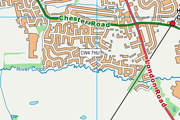 CW4 7HU map - OS VectorMap District (Ordnance Survey) CW4 7HU map - OS VectorMap District (Ordnance Survey)