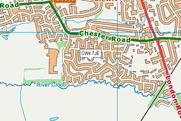 CW4 7JE map - OS VectorMap District (Ordnance Survey) CW4 7JE map - OS VectorMap District (Ordnance Survey)