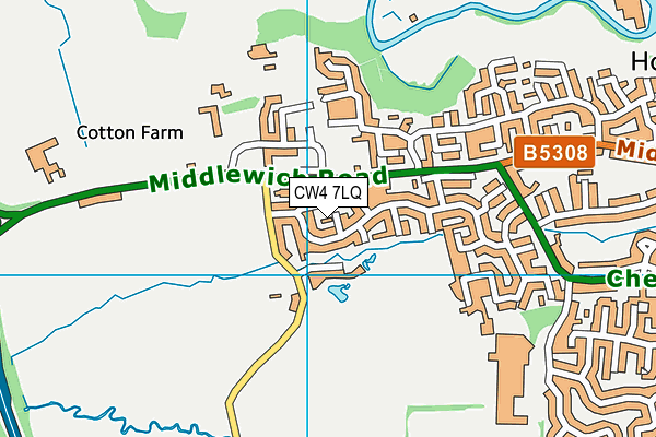 CW4 7LQ map - OS VectorMap District (Ordnance Survey) CW4 7LQ map - OS VectorMap District (Ordnance Survey)