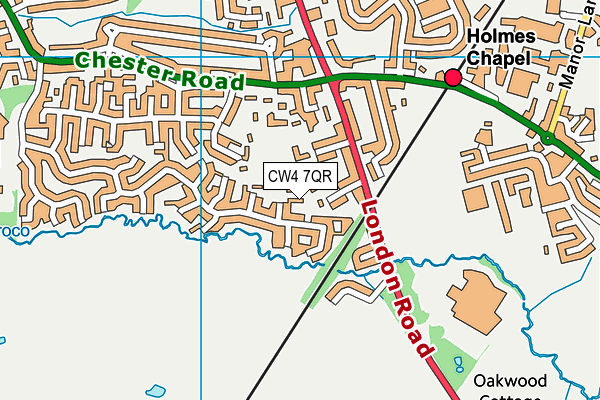 CW4 7QR map - OS VectorMap District (Ordnance Survey) CW4 7QR map - OS VectorMap District (Ordnance Survey)