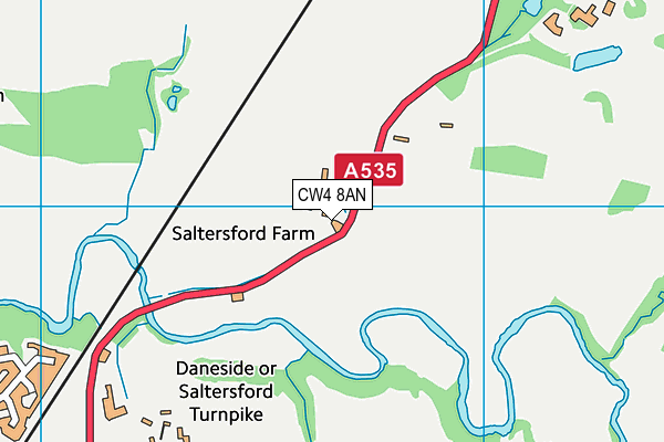 CW4 8AN map - OS VectorMap District (Ordnance Survey) CW4 8AN map - OS VectorMap District (Ordnance Survey)