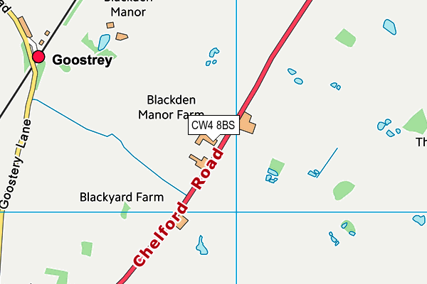 CW4 8BS map - OS VectorMap District (Ordnance Survey)