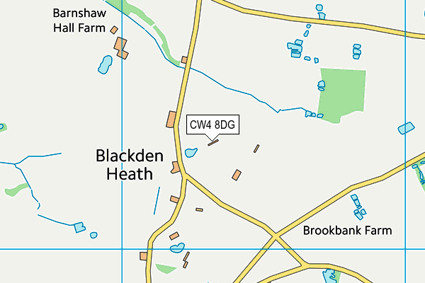 CW4 8DG map - OS VectorMap District (Ordnance Survey) CW4 8DG map - OS VectorMap District (Ordnance Survey)