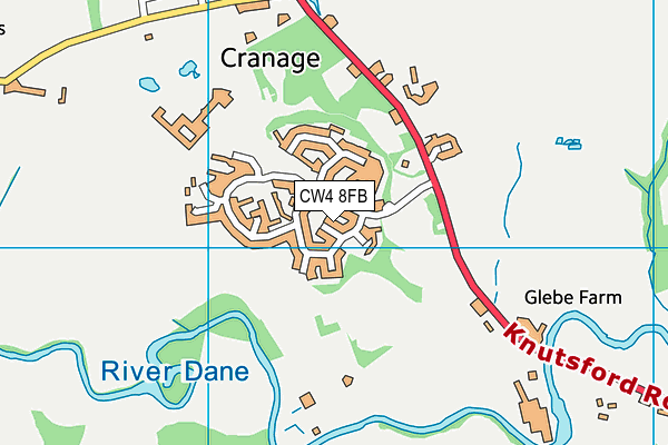 CW4 8FB map - OS VectorMap District (Ordnance Survey)