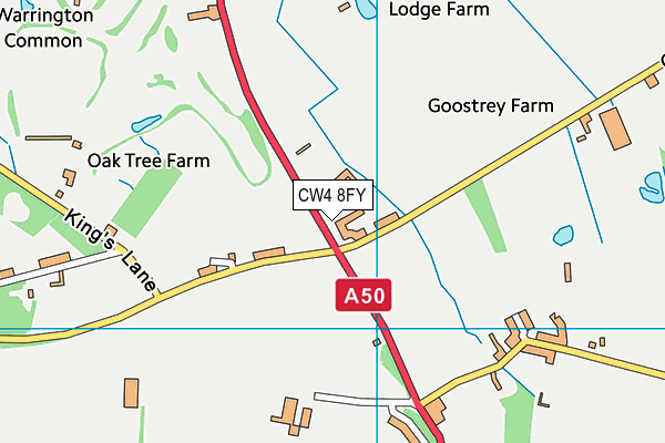 CW4 8FY map - OS VectorMap District (Ordnance Survey) CW4 8FY map - OS VectorMap District (Ordnance Survey)