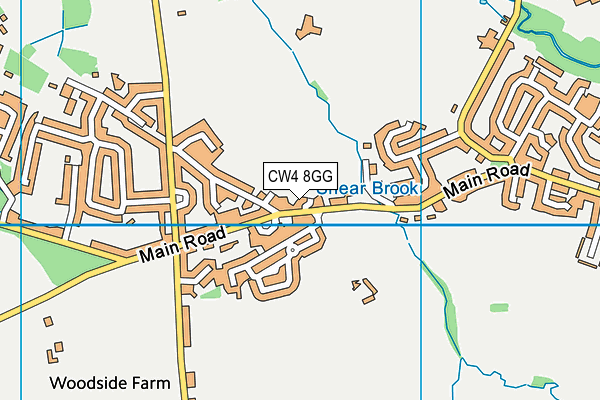 CW4 8GG map - OS VectorMap District (Ordnance Survey) CW4 8GG map - OS VectorMap District (Ordnance Survey)