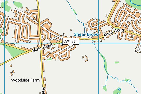 CW4 8JT map - OS VectorMap District (Ordnance Survey) CW4 8JT map - OS VectorMap District (Ordnance Survey)