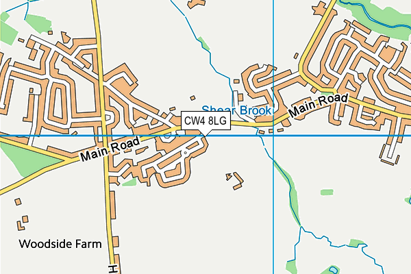 CW4 8LG map - OS VectorMap District (Ordnance Survey) CW4 8LG map - OS VectorMap District (Ordnance Survey)