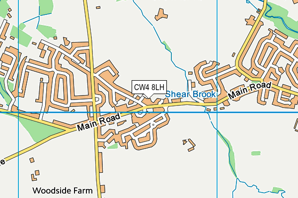 CW4 8LH map - OS VectorMap District (Ordnance Survey) CW4 8LH map - OS VectorMap District (Ordnance Survey)