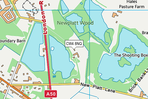 CW4 8NQ map - OS VectorMap District (Ordnance Survey) CW4 8NQ map - OS VectorMap District (Ordnance Survey)