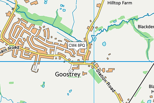 CW4 8PQ map - OS VectorMap District (Ordnance Survey) CW4 8PQ map - OS VectorMap District (Ordnance Survey)