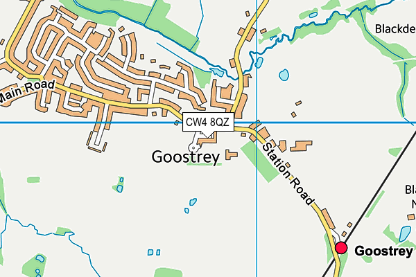 CW4 8QZ map - OS VectorMap District (Ordnance Survey) CW4 8QZ map - OS VectorMap District (Ordnance Survey)