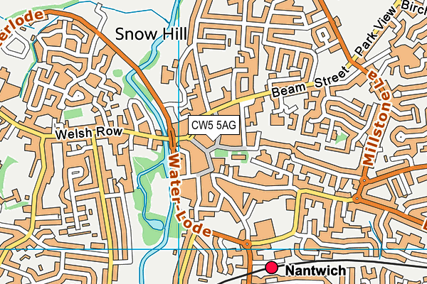 CW5 5AG map - OS VectorMap District (Ordnance Survey) CW5 5AG map - OS VectorMap District (Ordnance Survey)