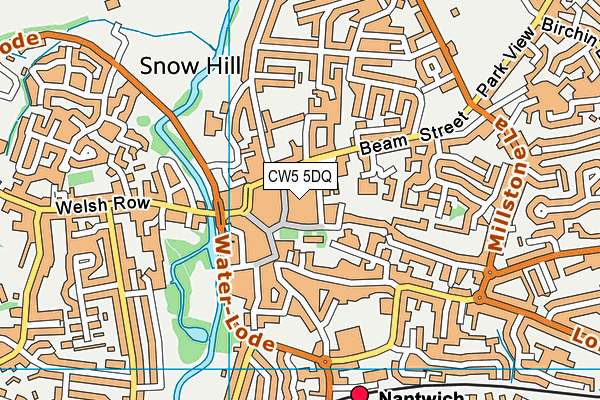 CW5 5DQ map - OS VectorMap District (Ordnance Survey) CW5 5DQ map - OS VectorMap District (Ordnance Survey)