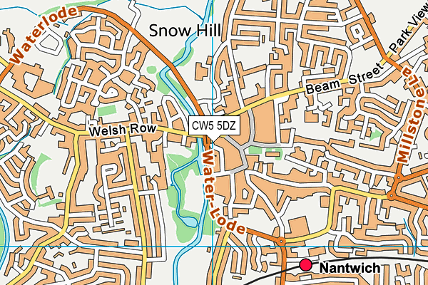 CW5 5DZ map - OS VectorMap District (Ordnance Survey) CW5 5DZ map - OS VectorMap District (Ordnance Survey)