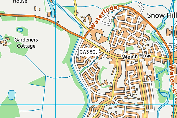 CW5 5GJ map - OS VectorMap District (Ordnance Survey)