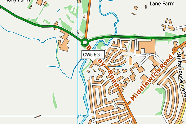 CW5 5GT map - OS VectorMap District (Ordnance Survey) CW5 5GT map - OS VectorMap District (Ordnance Survey)