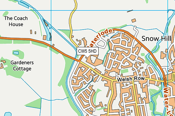 CW5 5HD map - OS VectorMap District (Ordnance Survey) CW5 5HD map - OS VectorMap District (Ordnance Survey)