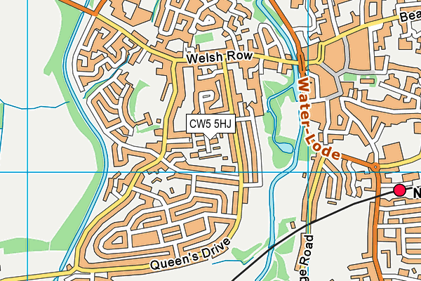 CW5 5HJ map - OS VectorMap District (Ordnance Survey) CW5 5HJ map - OS VectorMap District (Ordnance Survey)