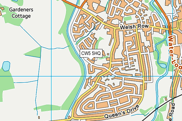 CW5 5HQ map - OS VectorMap District (Ordnance Survey)
