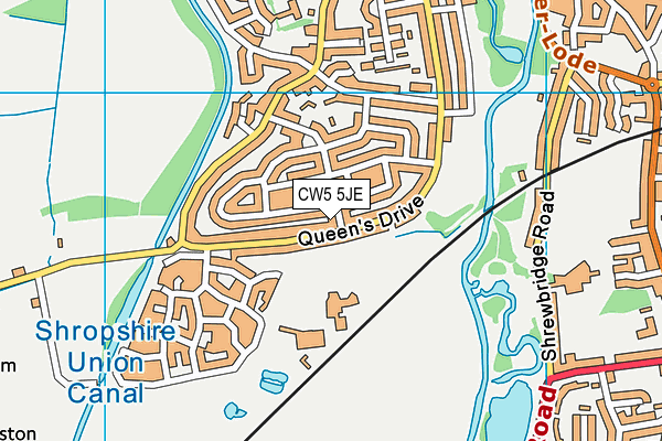 CW5 5JE map - OS VectorMap District (Ordnance Survey) CW5 5JE map - OS VectorMap District (Ordnance Survey)