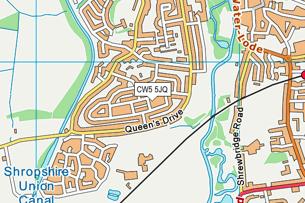 CW5 5JQ map - OS VectorMap District (Ordnance Survey) CW5 5JQ map - OS VectorMap District (Ordnance Survey)