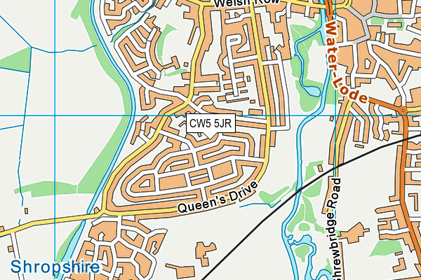 CW5 5JR map - OS VectorMap District (Ordnance Survey) CW5 5JR map - OS VectorMap District (Ordnance Survey)