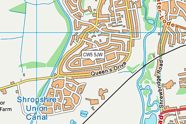 CW5 5JW map - OS VectorMap District (Ordnance Survey) CW5 5JW map - OS VectorMap District (Ordnance Survey)