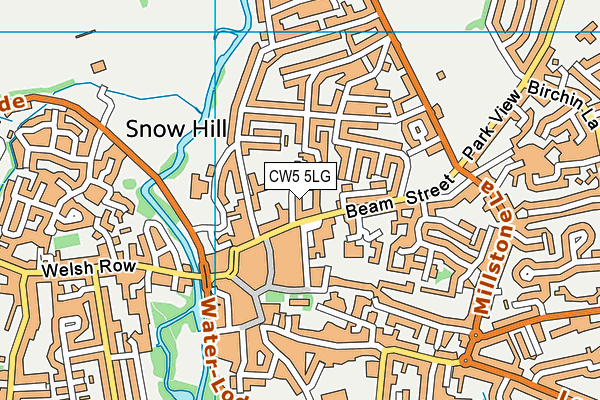 CW5 5LG map - OS VectorMap District (Ordnance Survey) CW5 5LG map - OS VectorMap District (Ordnance Survey)
