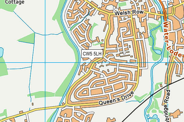CW5 5LH map - OS VectorMap District (Ordnance Survey)