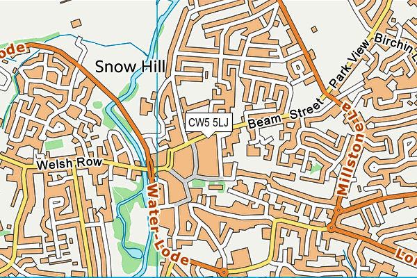 CW5 5LJ map - OS VectorMap District (Ordnance Survey) CW5 5LJ map - OS VectorMap District (Ordnance Survey)