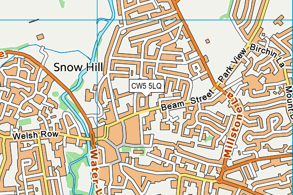 CW5 5LQ map - OS VectorMap District (Ordnance Survey) CW5 5LQ map - OS VectorMap District (Ordnance Survey)