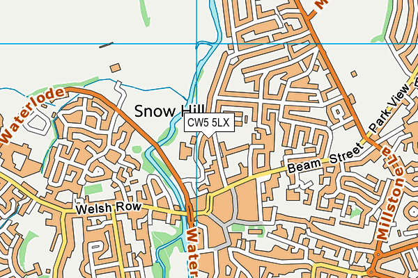CW5 5LX map - OS VectorMap District (Ordnance Survey)