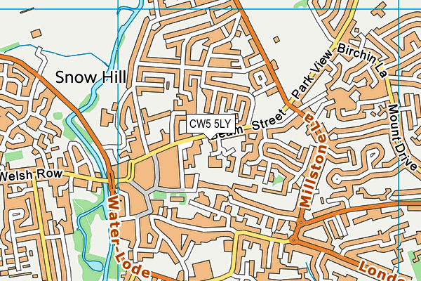 CW5 5LY map - OS VectorMap District (Ordnance Survey) CW5 5LY map - OS VectorMap District (Ordnance Survey)