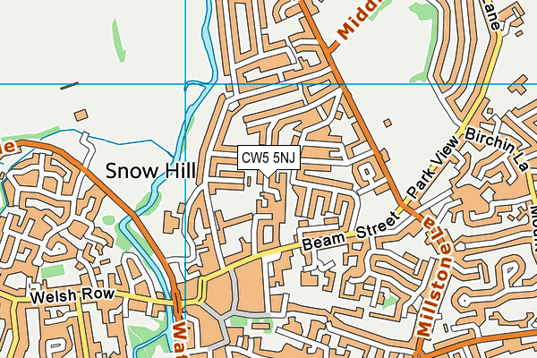 CW5 5NJ map - OS VectorMap District (Ordnance Survey) CW5 5NJ map - OS VectorMap District (Ordnance Survey)
