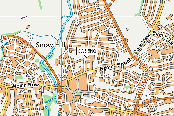 CW5 5NQ map - OS VectorMap District (Ordnance Survey)