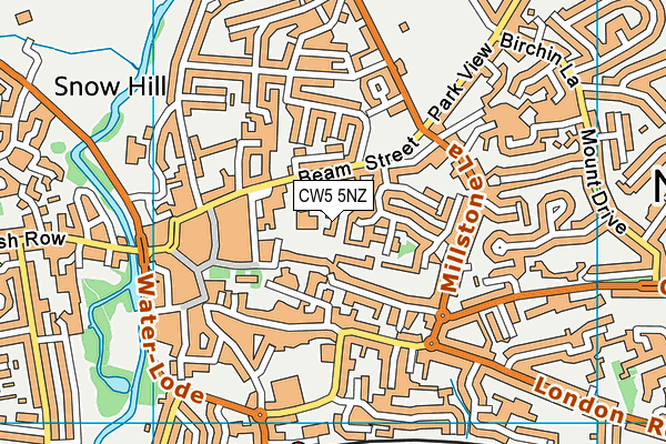 CW5 5NZ map - OS VectorMap District (Ordnance Survey) CW5 5NZ map - OS VectorMap District (Ordnance Survey)