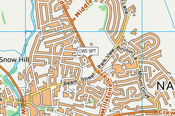 CW5 5PT map - OS VectorMap District (Ordnance Survey) CW5 5PT map - OS VectorMap District (Ordnance Survey)