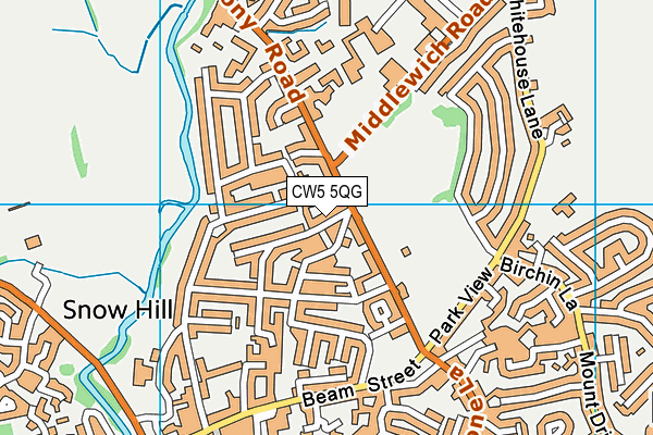 CW5 5QG map - OS VectorMap District (Ordnance Survey) CW5 5QG map - OS VectorMap District (Ordnance Survey)