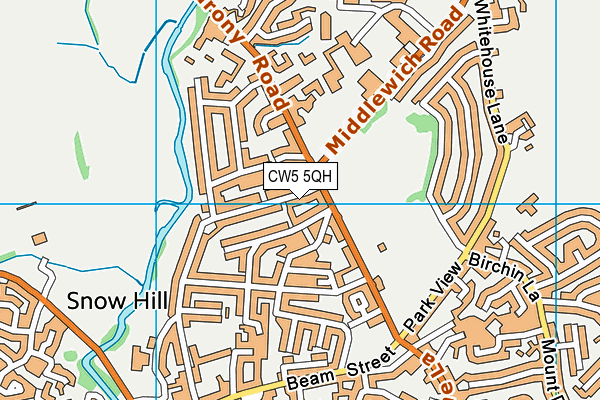 CW5 5QH map - OS VectorMap District (Ordnance Survey) CW5 5QH map - OS VectorMap District (Ordnance Survey)