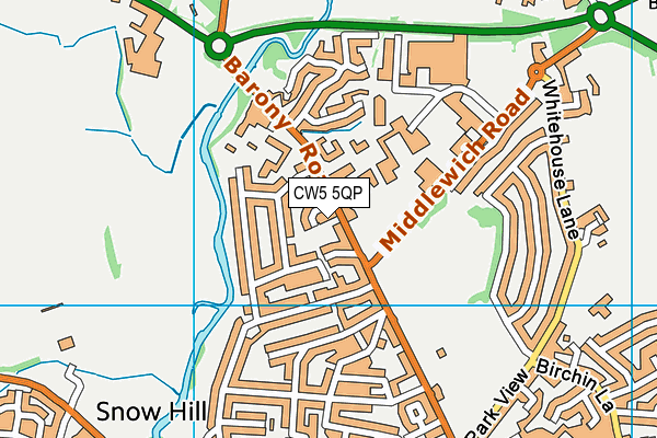 CW5 5QP map - OS VectorMap District (Ordnance Survey) CW5 5QP map - OS VectorMap District (Ordnance Survey)