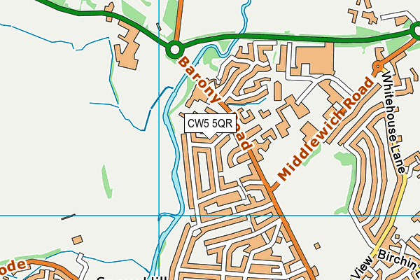 CW5 5QR map - OS VectorMap District (Ordnance Survey)
