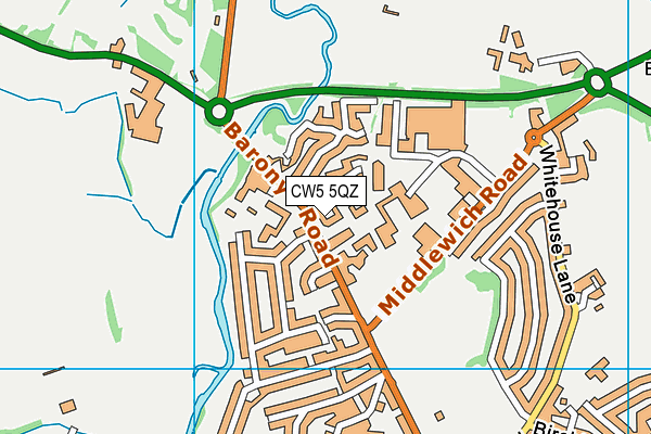 CW5 5QZ map - OS VectorMap District (Ordnance Survey) CW5 5QZ map - OS VectorMap District (Ordnance Survey)