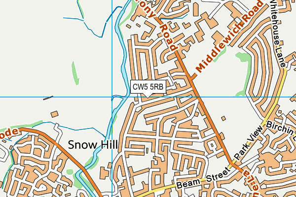 CW5 5RB map - OS VectorMap District (Ordnance Survey) CW5 5RB map - OS VectorMap District (Ordnance Survey)