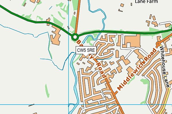 CW5 5RE map - OS VectorMap District (Ordnance Survey) CW5 5RE map - OS VectorMap District (Ordnance Survey)