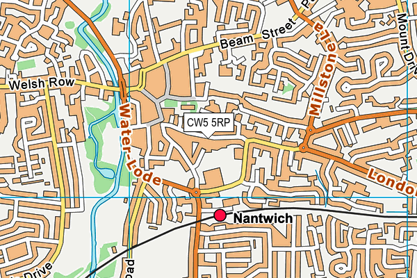 CW5 5RP map - OS VectorMap District (Ordnance Survey)