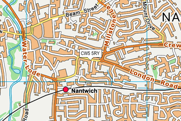 CW5 5RY map - OS VectorMap District (Ordnance Survey) CW5 5RY map - OS VectorMap District (Ordnance Survey)